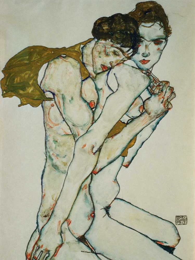 Wall Art Painting id:162921, Name: Friendship, Artist: Schiele, Egon