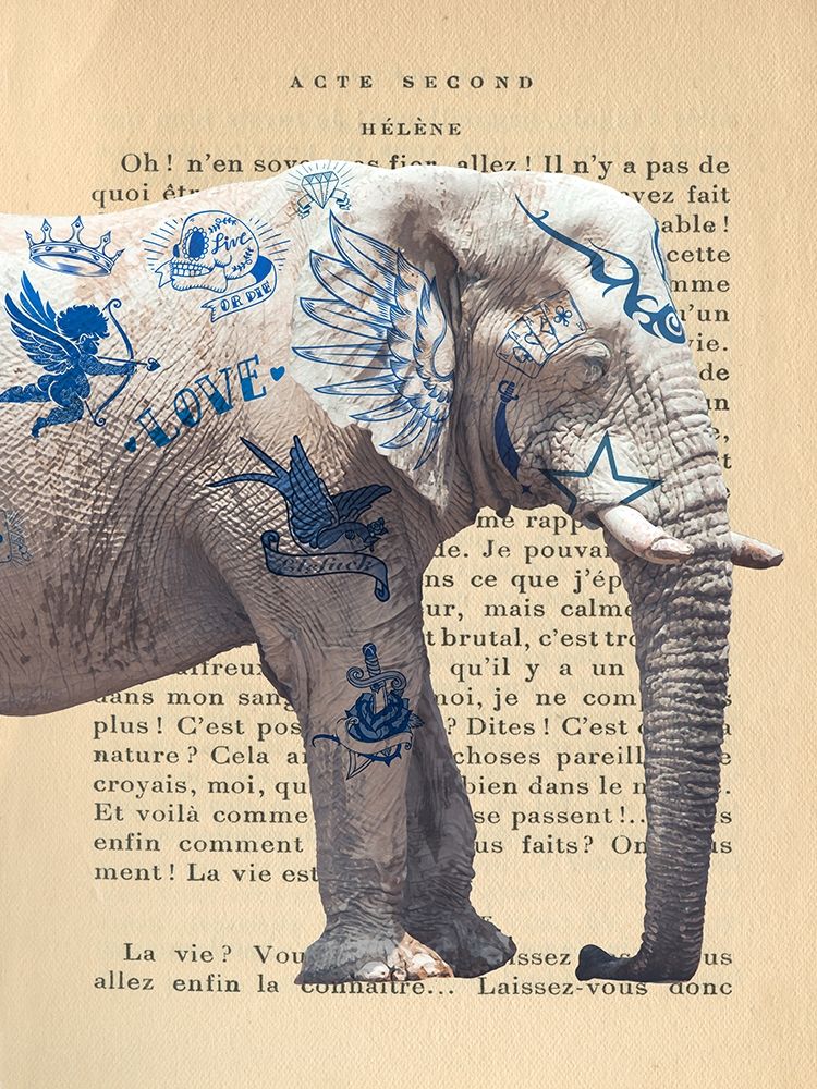 Wall Art Painting id:312004, Name: Tattooed Savannah I, Artist: Hill, Steven