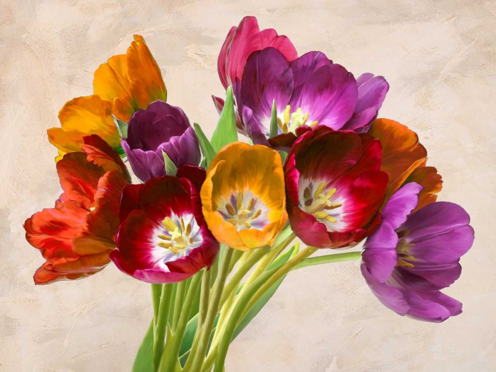 Wall Art Painting id:47899, Name: Tulipani danzanti, Artist: Rizzardi, Teo