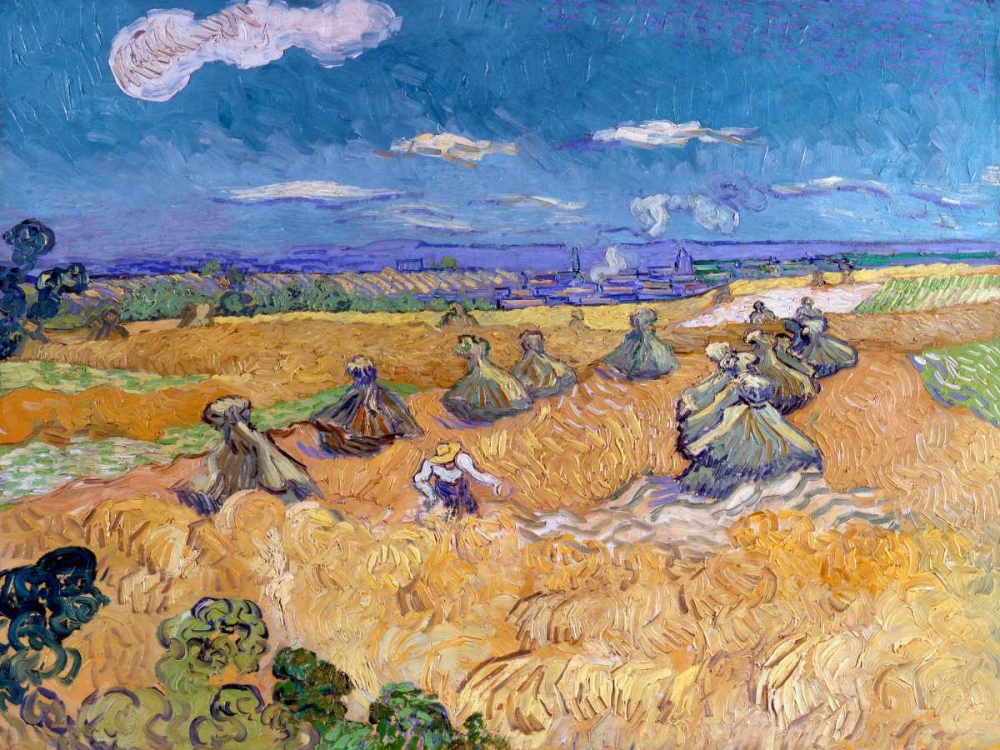 Art Print: Wheat Fields with Reaper Auvers