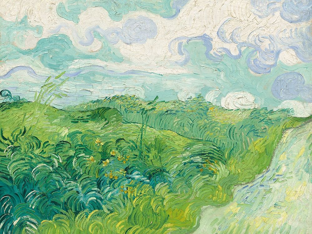 Wall art: Green Wheat Fields, Auvers, by Van Gogh, Vincent