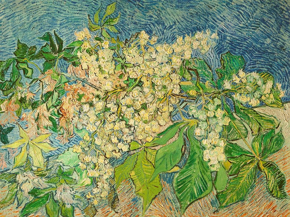 Wall Art Painting id:311975, Name: Blossoming Chestnut Branch, Artist: van Gogh, Vincent