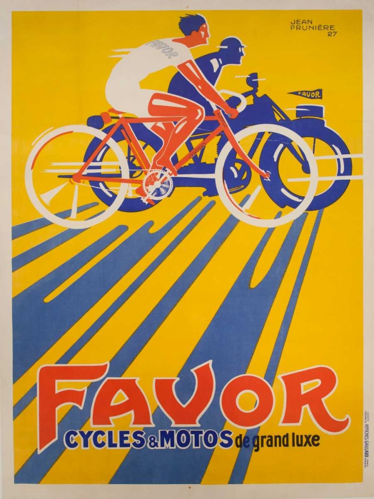 Wall Art Painting id:44256, Name: Favor Cycles et Motos 1927, Artist: Anonymous