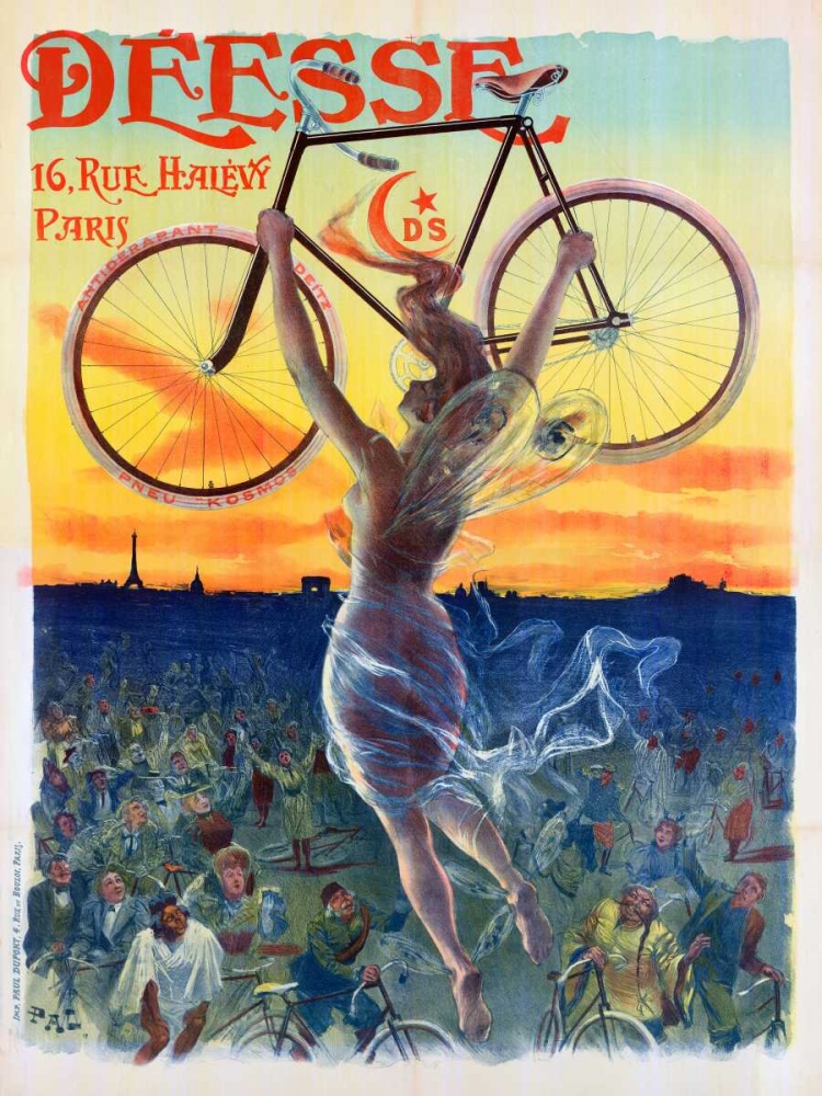 Wall Art Painting id:44257, Name: Bicycle Deesse 1898, Artist: Anonymous