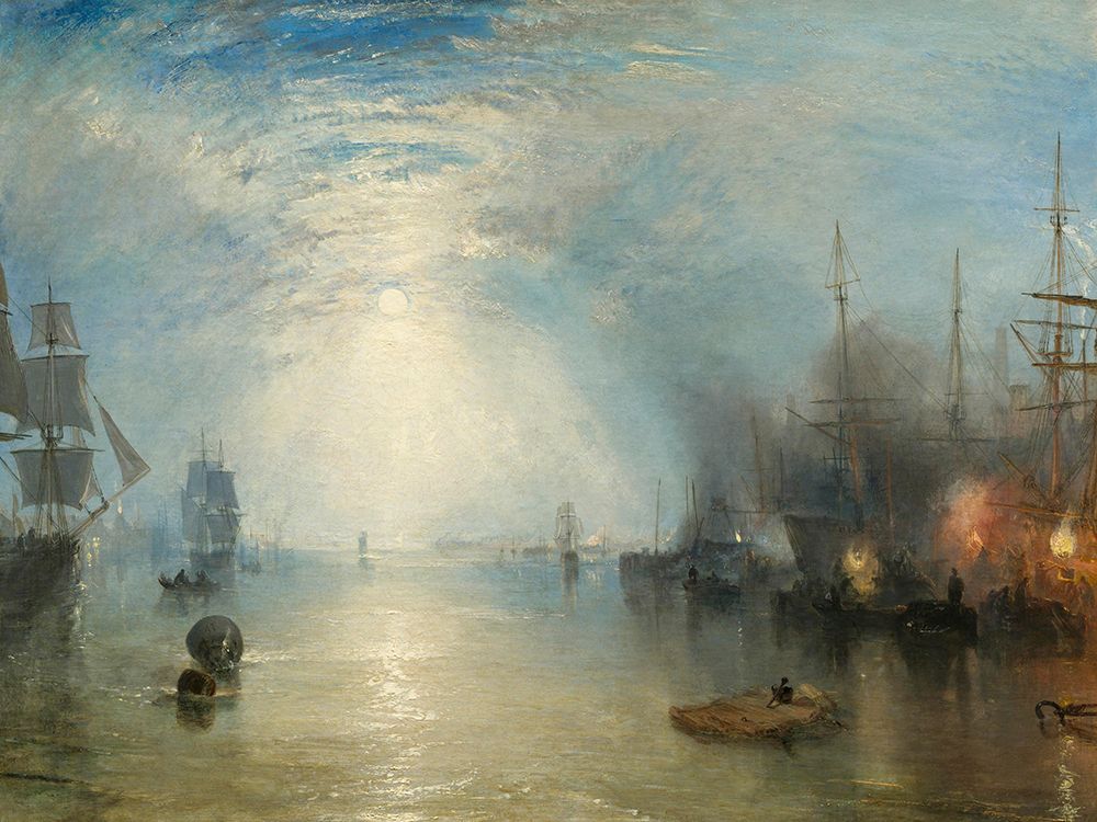 Art Print: Keelmen Heaving in Coals by Moonlight