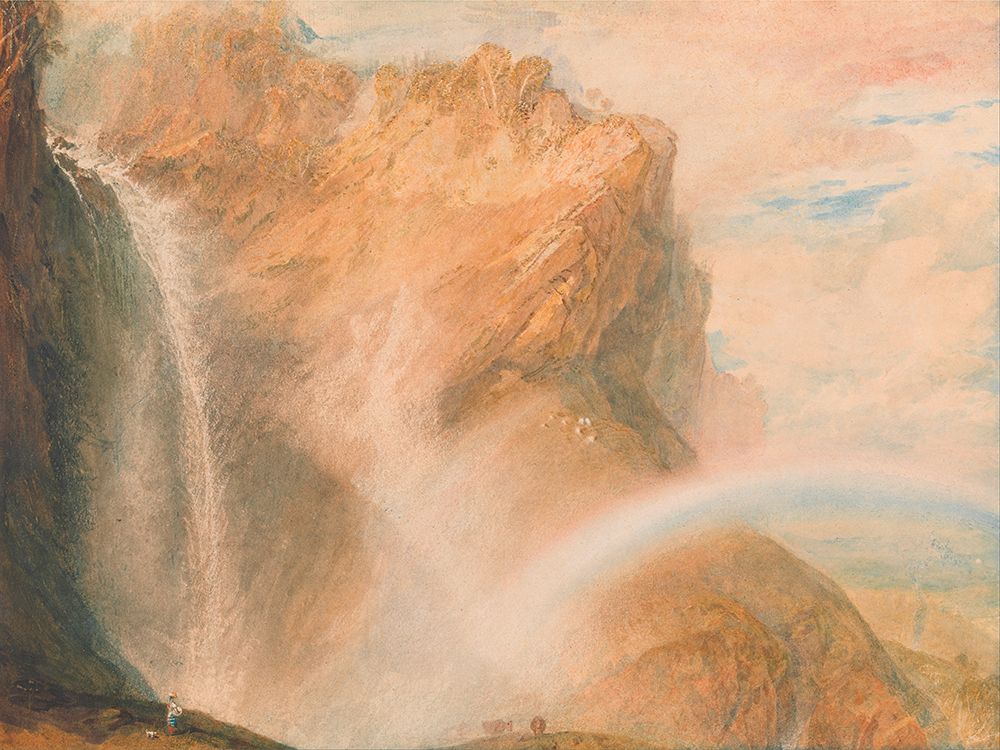 Art Print: Upper Fall of the Reichenbach, Rainbow