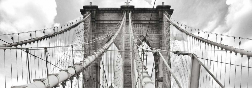 Wall art: Morning on Brooklyn Bridge, NYC, by Anonymous