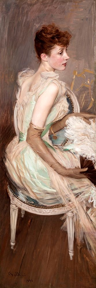 Wall Art Painting id:311977, Name: Ritratto della contessa de Leusse, Artist: Boldini, Giovanni