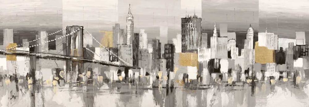 Wall art: Manhattan and Brooklyn Bridge, by Florio, Luigi