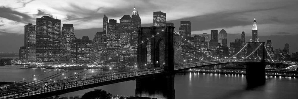 Art Print: Brooklyn Bridge and Skyline