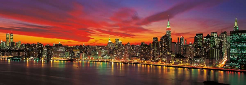 Art Print: Sunset over New York