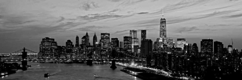 Art Print: Lower Manhattan at dusk