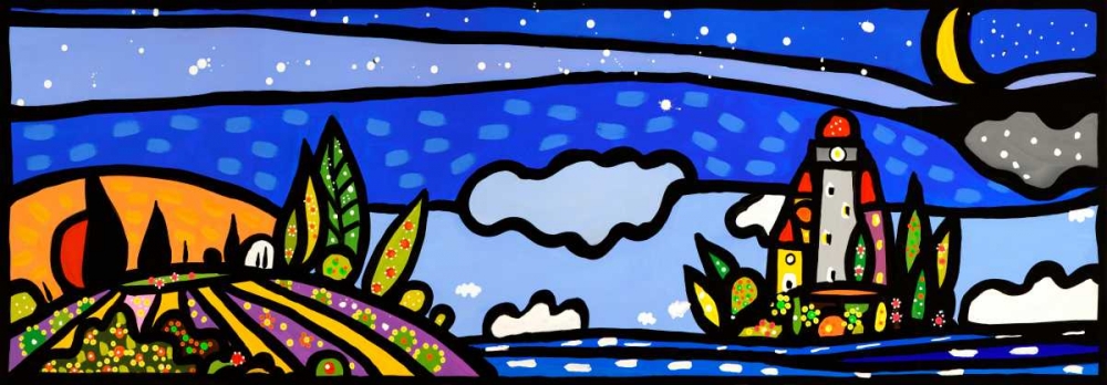 Wall Art Painting id:167456, Name: Isola e luna, Artist: Wallas