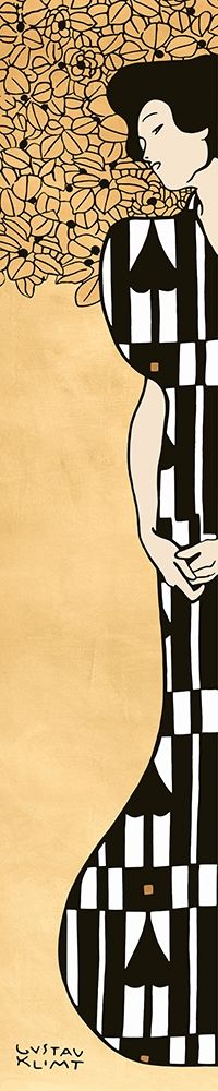 Art Print: Woman and Tree II (Gold)