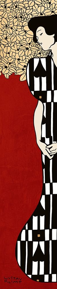 Wall art: Woman and Tree II (Red), by Klimt, Gustav