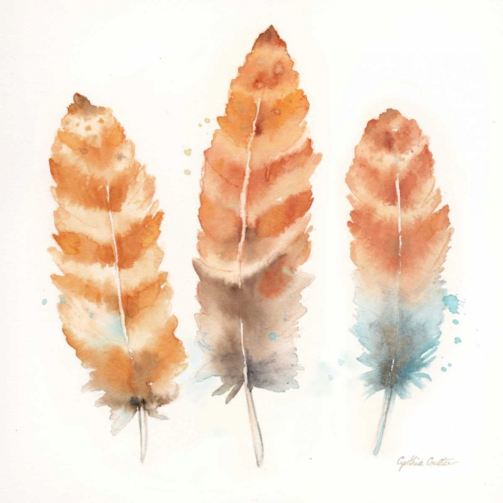 Art Print: Watercolor Feathers II