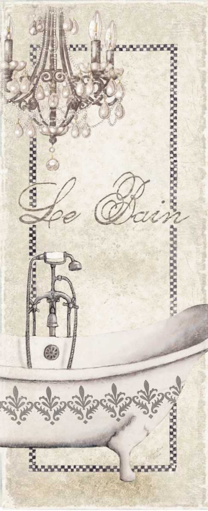 Wall Art Painting id:143039, Name: Fleur de Lis Bath Panel II , Artist: Cusson, Marie-Elaine