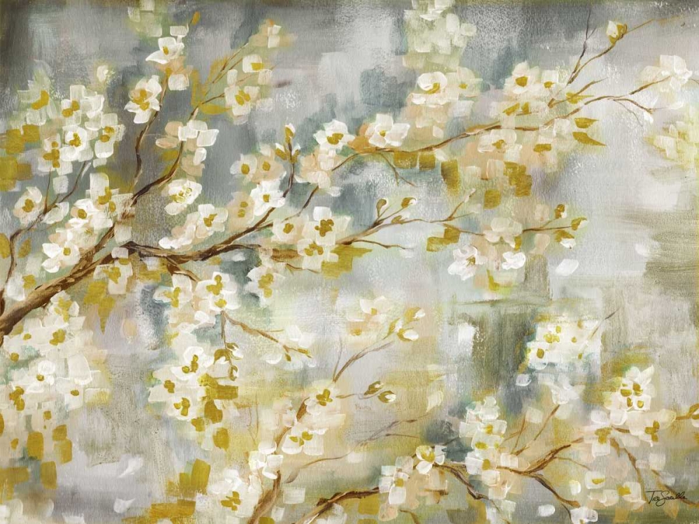 Wall art: Golden Cherry Blossoms, by Tre Sorelle Studios