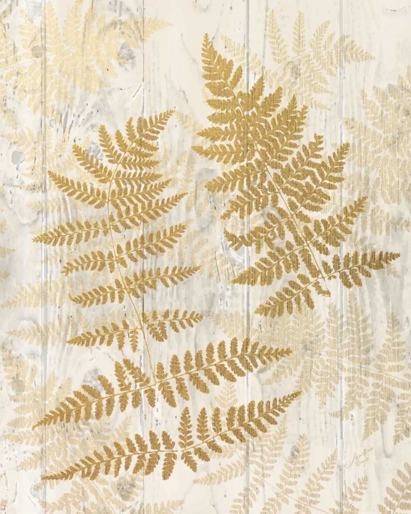 Wall Art Painting id:171737, Name: Golden Fern II, Artist: Cusson, Marie-Elaine