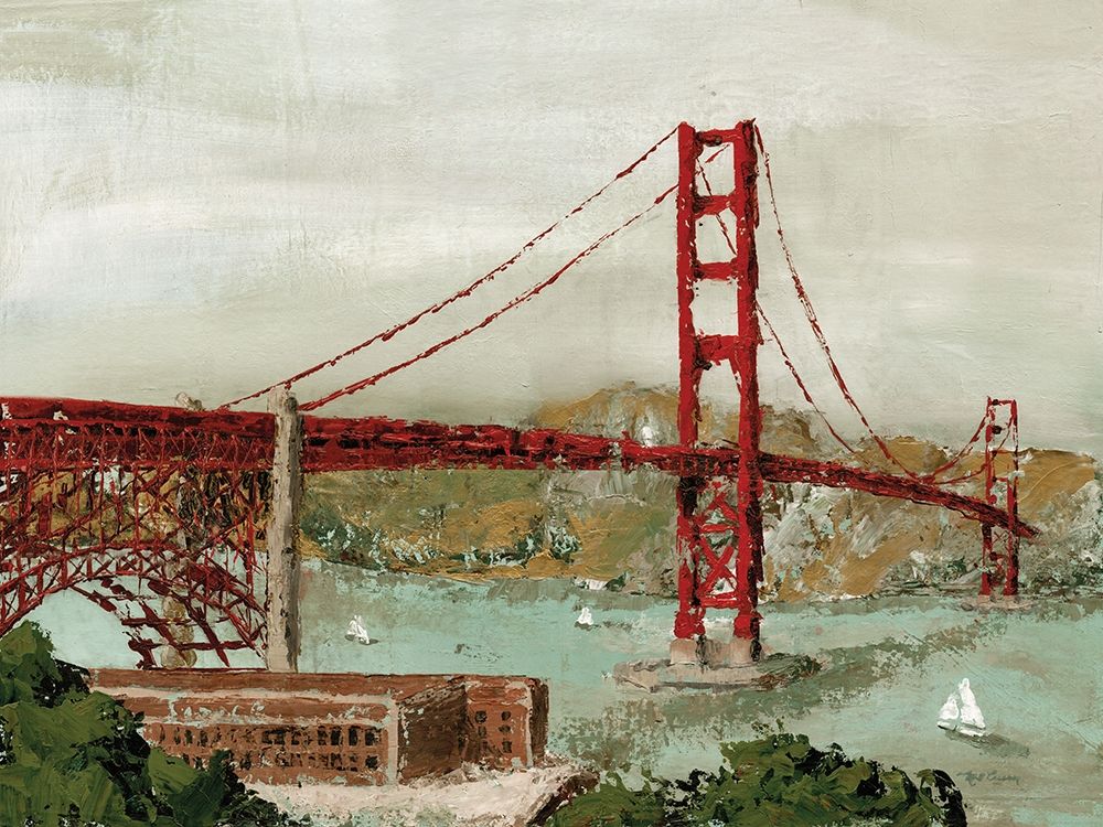 Wall Art Painting id:194417, Name: Golden Gate Bridge, Artist: Cusson, Marie-Elaine
