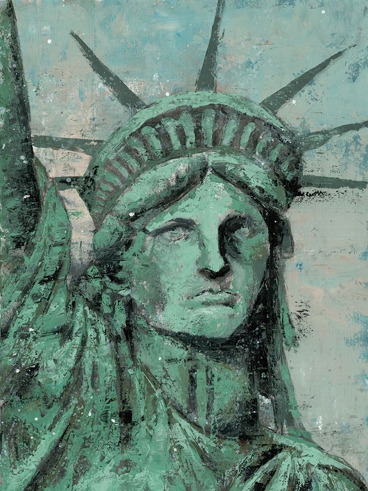Wall Art Painting id:194463, Name: Statue Of Liberty Portrait, Artist: Cusson, Marie-Elaine
