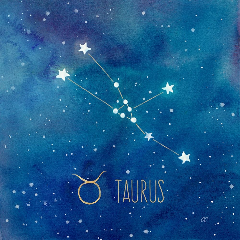 Wall Art Painting id:212314, Name: Star Sign Taurus, Artist: Coulter, Cynthia