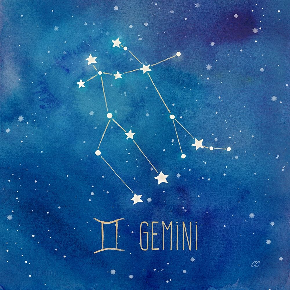 Wall Art Painting id:212315, Name: Star Sign Gemini, Artist: Coulter, Cynthia