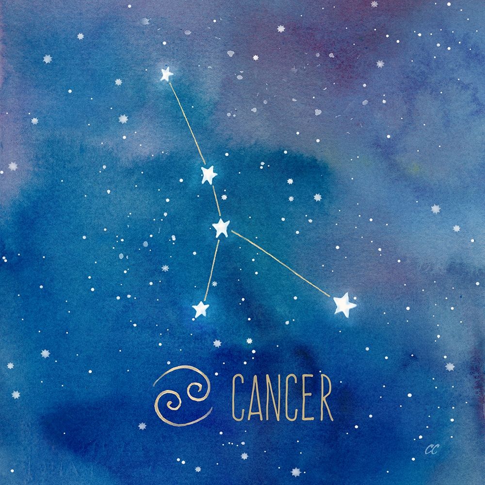 Wall Art Painting id:212316, Name: Star Sign Cancer, Artist: Coulter, Cynthia