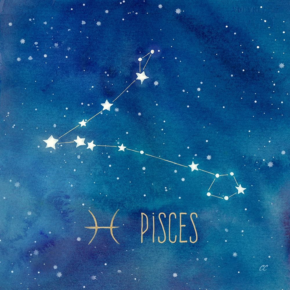 Wall Art Painting id:212324, Name: Star Sign Pisces, Artist: Coulter, Cynthia