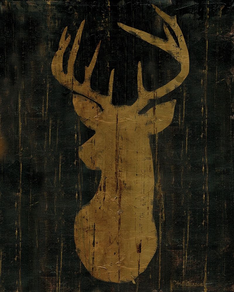 Art Print: Rustic Lodge Animals Deer Head