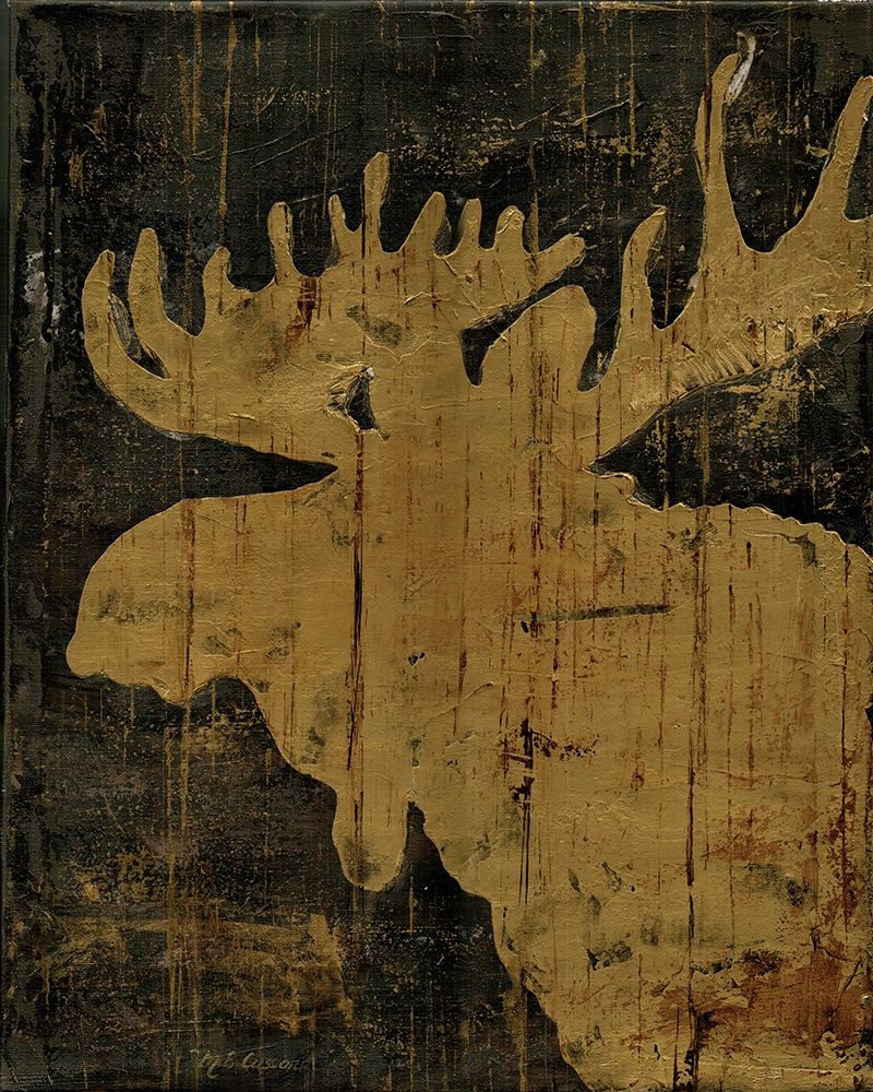 Art Print: Rustic Lodge Animals Moose