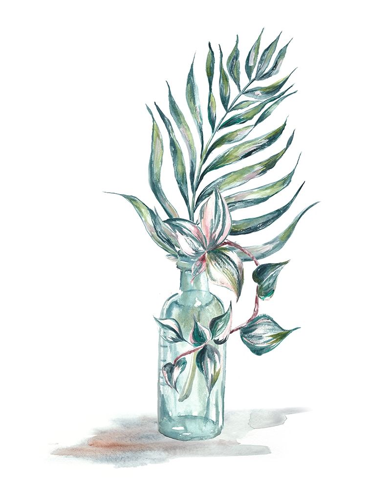Wall Art Painting id:212530, Name: Island Tropics Frond in Bottle I, Artist: Tre Sorelle Studios