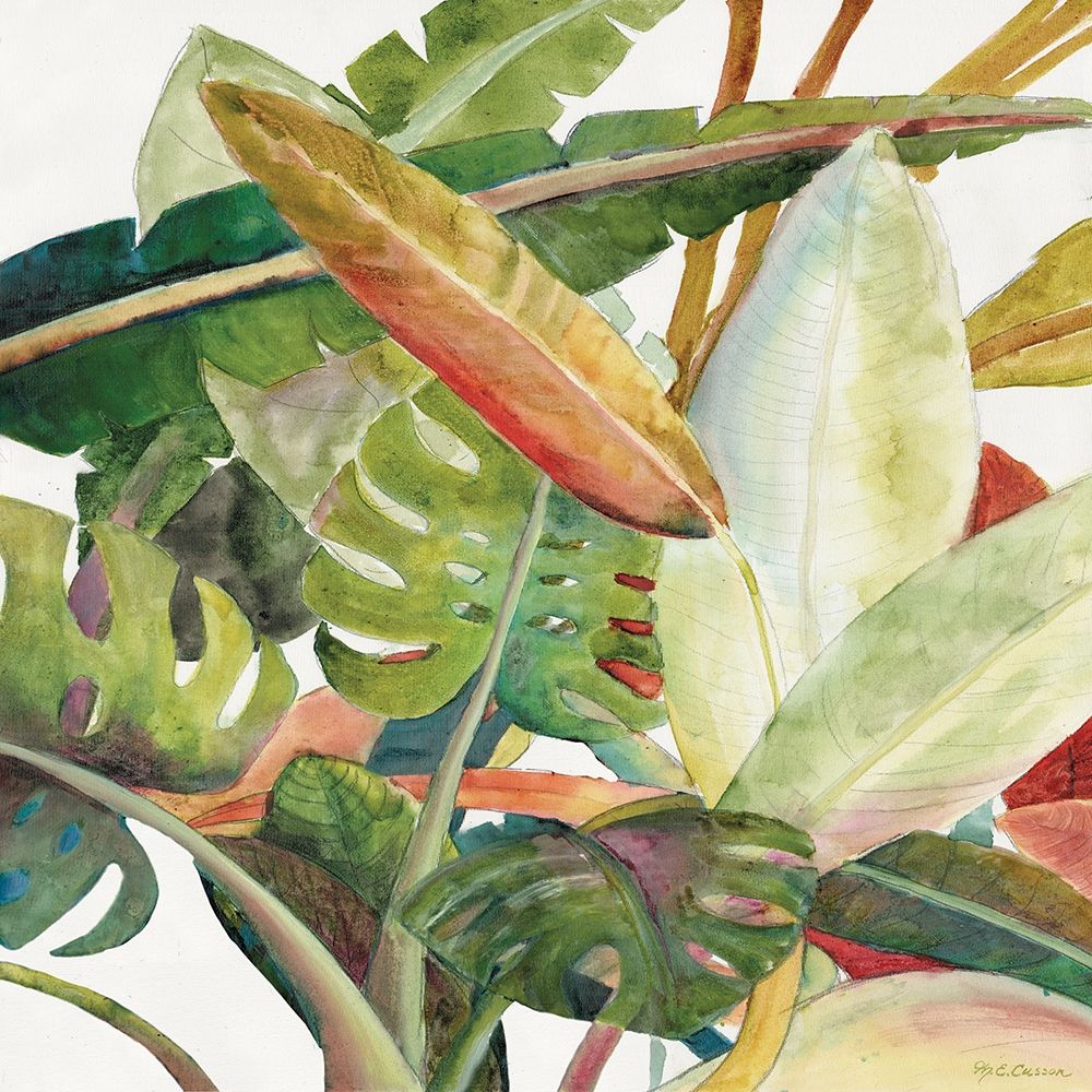 Wall art: Tropical Lush Garden Square II, by Cusson, Marie-Elaine