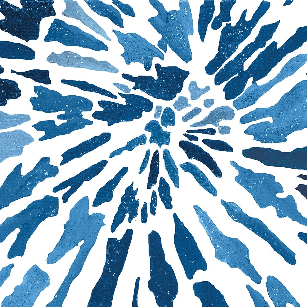 Art Print: Blue Floral Burst II