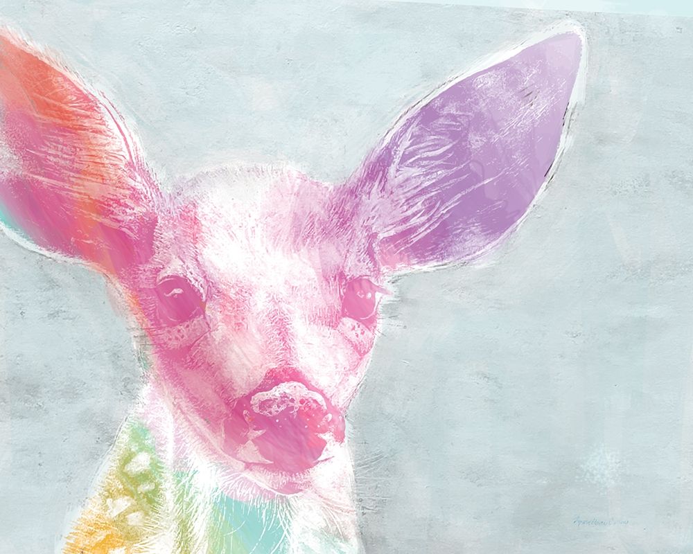 Art Print: Portrait of a Fawn rainbow