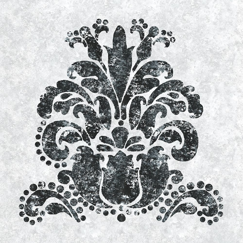 Wall Art Painting id:380191, Name: Textured Damask II on white, Artist: Lee C