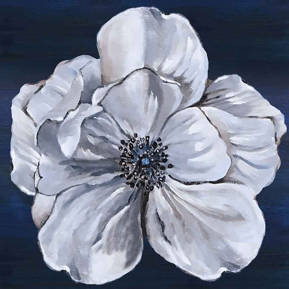 Wall Art Painting id:380196, Name: Blue and White Floral III, Artist: Lee C