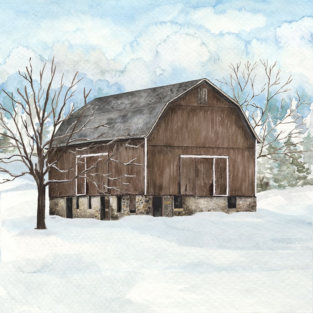 Wall art: Winter Barn Quilt I, by Reed, Tara