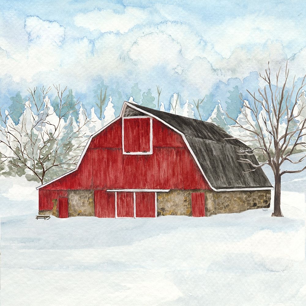 Wall art: Winter Barn Quilt II, by Reed, Tara