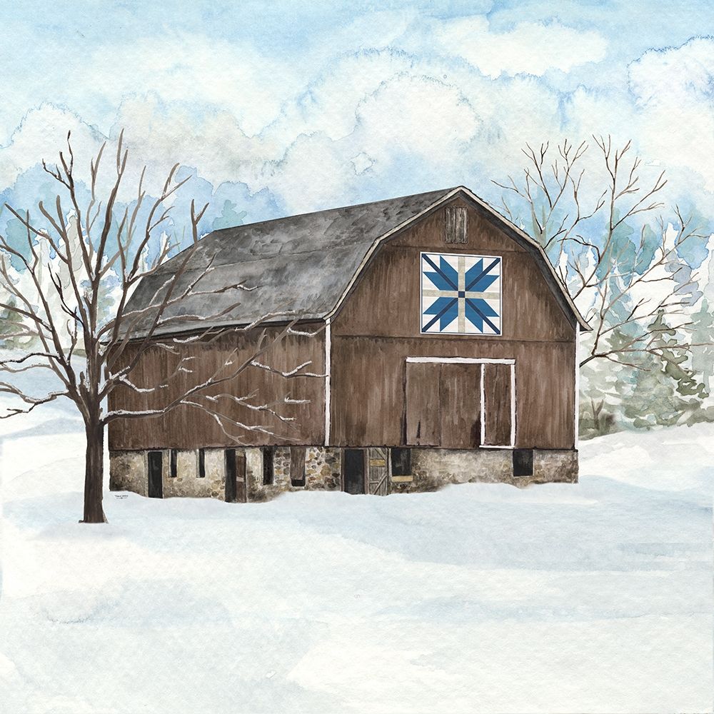 Wall art: Winter Barn Quilt III, by Reed, Tara