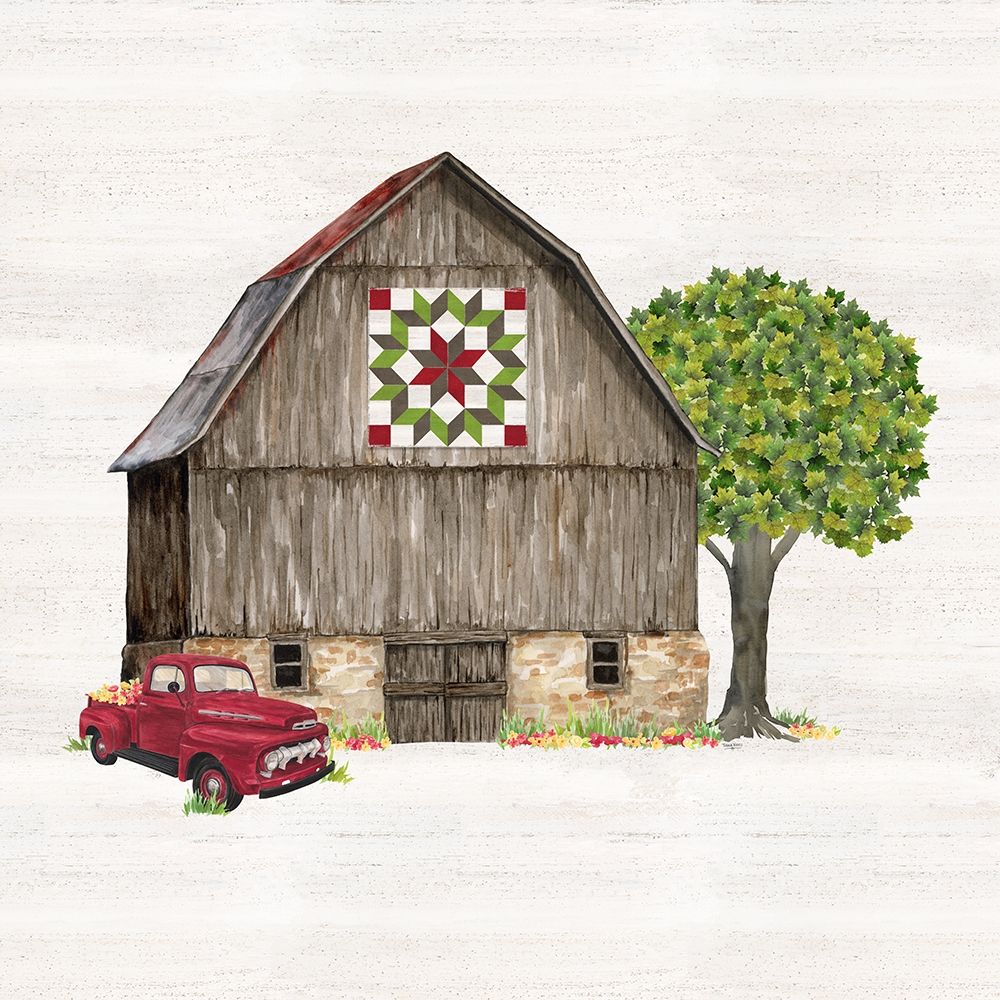 Wall Art Painting id:380361, Name: Spring and Summer Barn Quilt II, Artist: Reed, Tara
