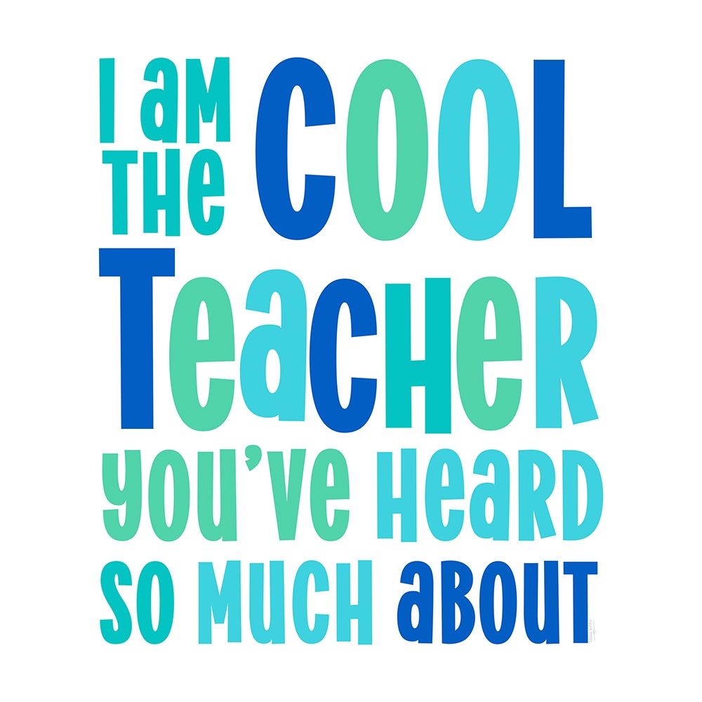 Wall art: Teacher Truths blue II-Cool Teacher, by Reed, Tara