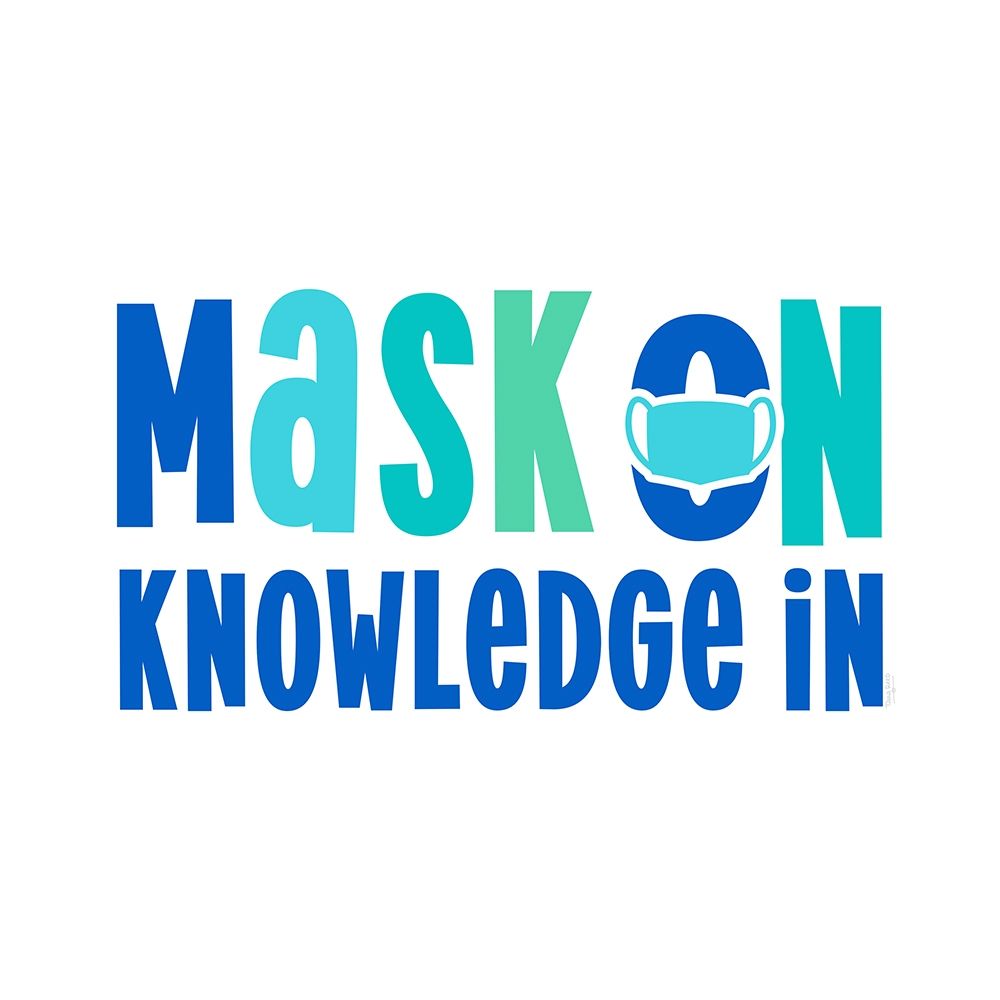 Wall art: Teacher Truths blue III-Mask On, by Reed, Tara