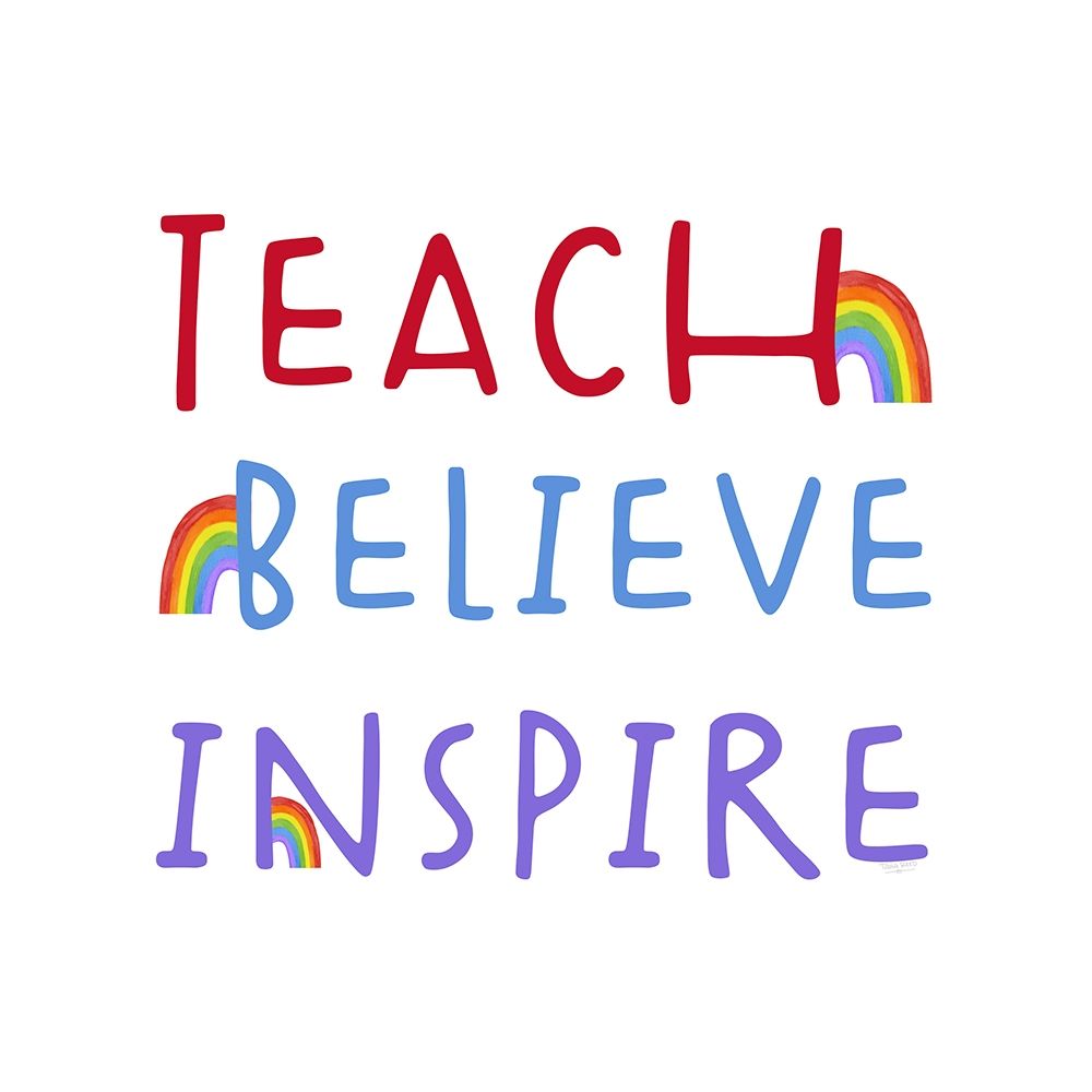 Wall art: Teacher Truths rainbow I-Inspire, by Reed, Tara