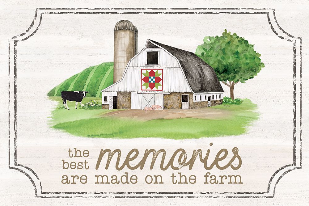 Wall art: Spring on the Farm landscape II-Memories, by Reed, Tara