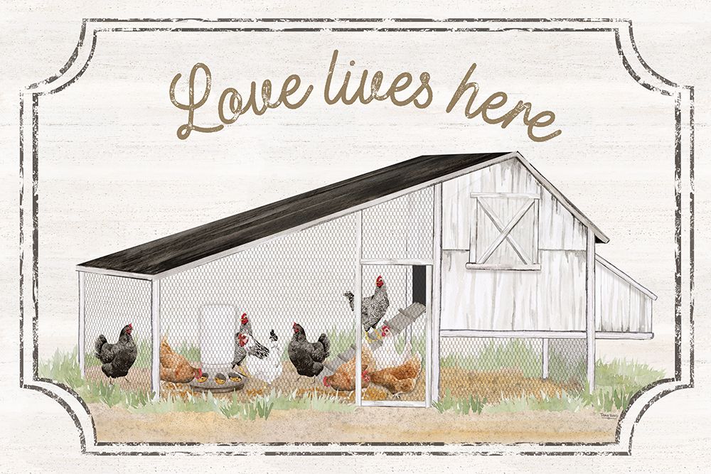 Wall Art Painting id:574420, Name: Spring on the Farm landscape IV-Love Lives Here, Artist: Reed, Tara