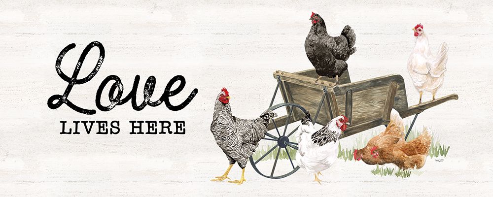 Wall Art Painting id:574426, Name: Spring on the Farm panel II-Love Lives Here, Artist: Reed, Tara