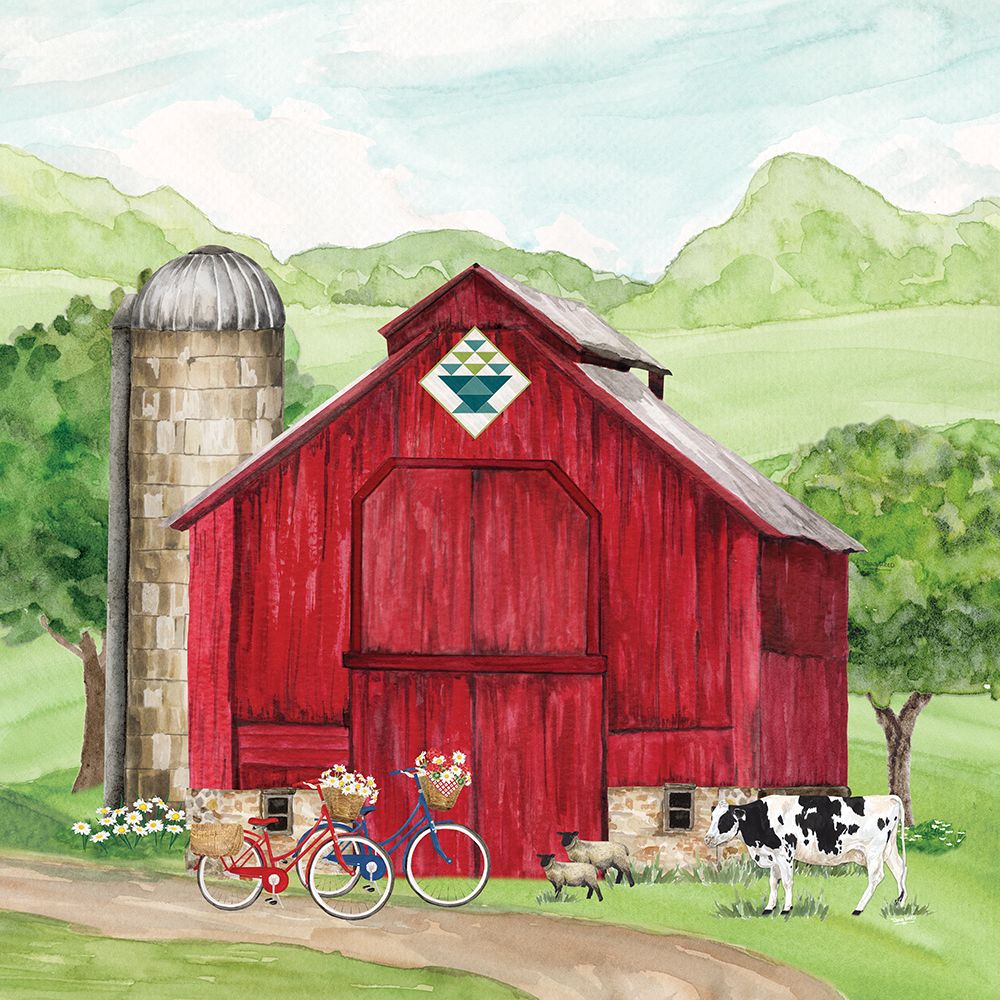 Wall art: Spring on the Farm barn II, by Reed, Tara