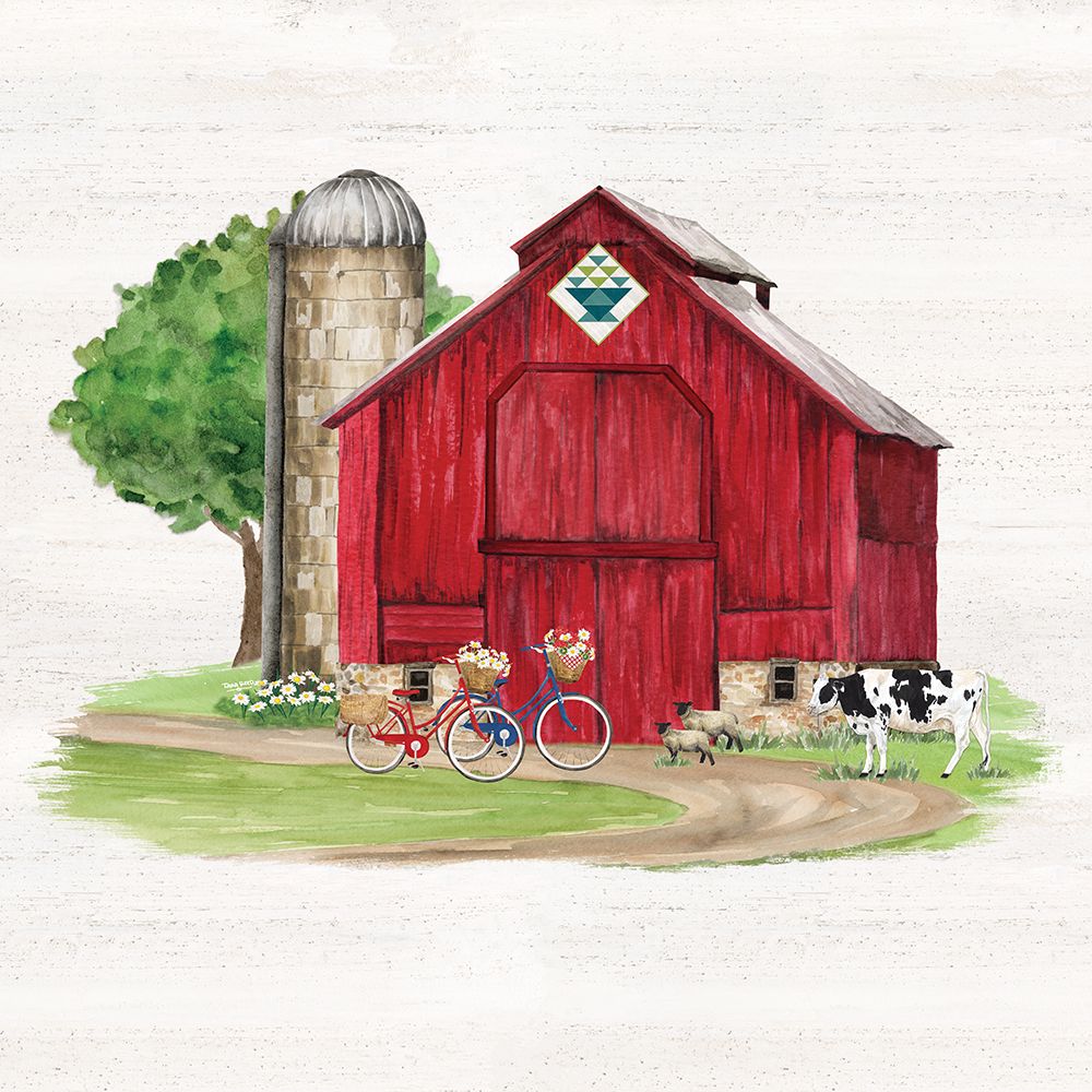Wall Art Painting id:574432, Name: Spring on the Farm barn VI, Artist: Reed, Tara