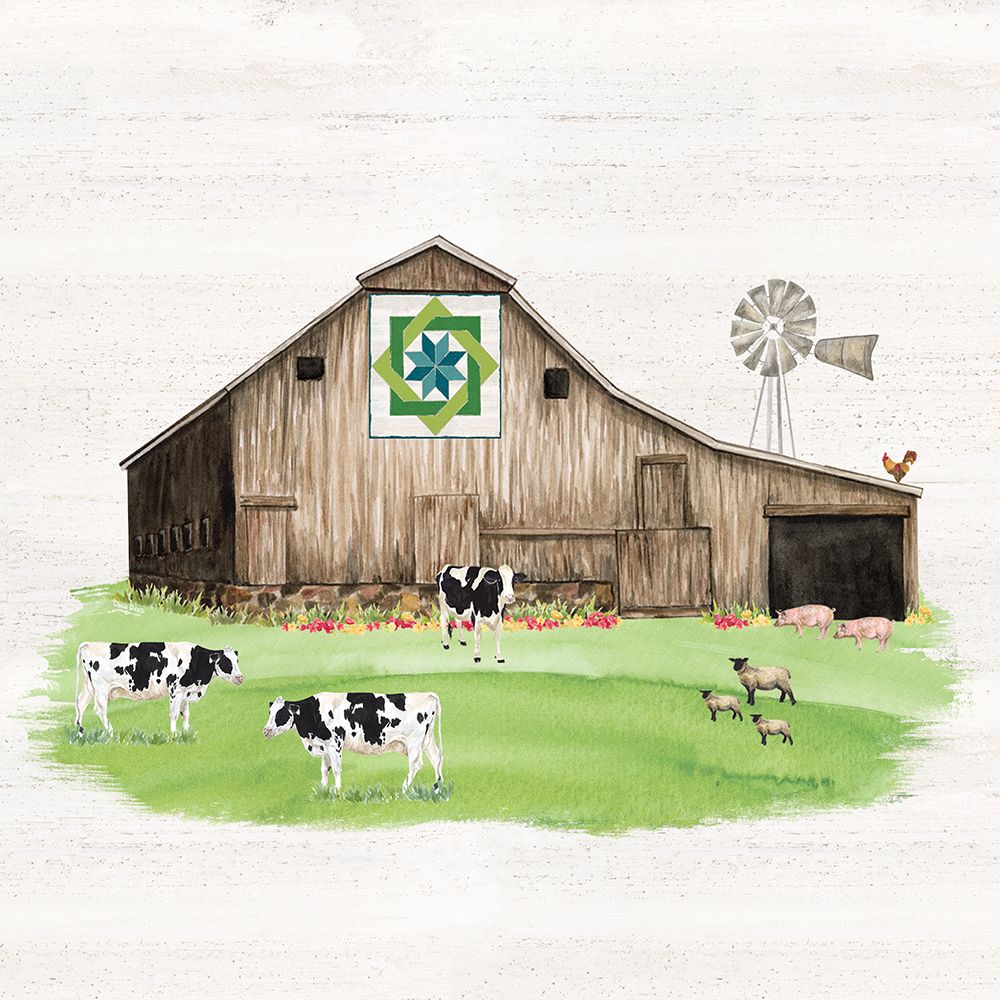 Wall art: Spring on the Farm barn VII, by Reed, Tara